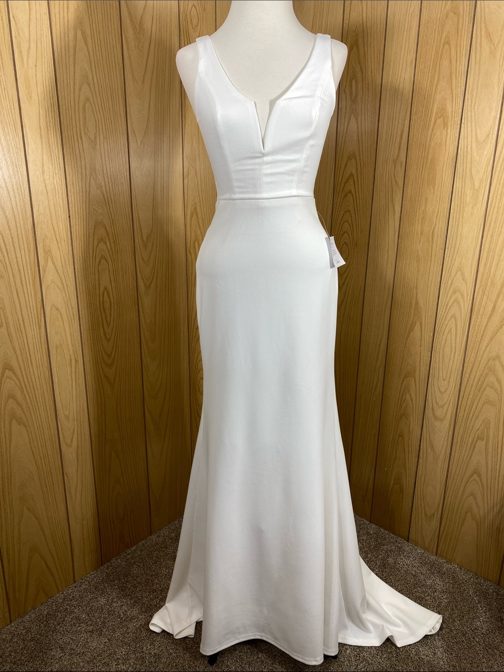Lulus Long Lasting Love Ivory Lace V-neck Mermaid Dress Size XS NWT - Picture 4 of 16